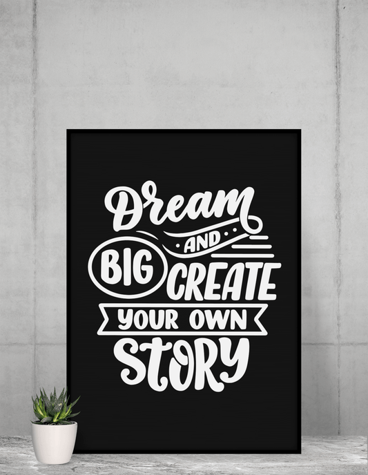 Dream big | Framed Poster for Living Room | Home Decor